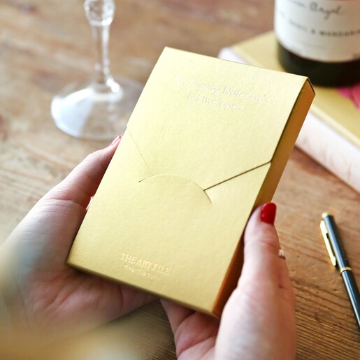 Back of Box of Set of 10 Bee Design Thank You Cards