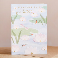 Swimming in the Lilypads Birthday Card
