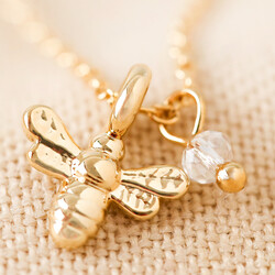 Gold Bee Charm Anklet