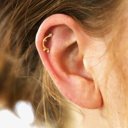 Gold Sterling Silver Crystal Constellation Barbell