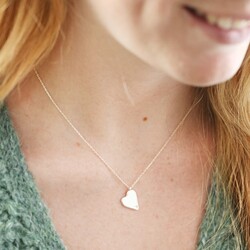 Organic Friendship Petal Pendant Necklace in Silver