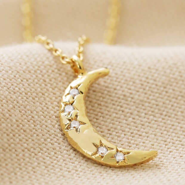 Real on sale moon necklace