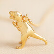 Lisa Angel Ladies' Gold T-Rex Dinosaur Necklace