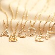 Hammered Initial Charm Necklaces in Gold - A B C D E F
