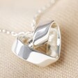 Infinity Heart Knot Necklace in Silver