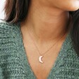 Rose Gold Constellation Necklace on Model