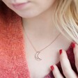 Rose Gold Constellation Necklace on Model