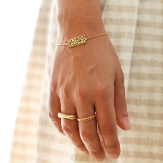Gold The Moon Tarot Card Bracelet