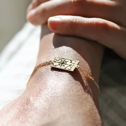 Gold The World Tarot Card Bracelet