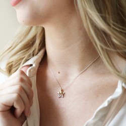 Personalised Mixed Metal Double Star Necklace