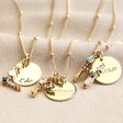 Lisa Angel Ladies' Personalised Rainbow Crystal Initial Necklace in Gold