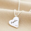 Personalised Organic Friendship Petal Pendant Necklace in Silver