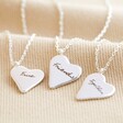 Personalisation on Personalised Organic Friendship Petal Pendant Necklace in Silver