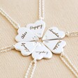 Personalised Organic Friendship Petal Pendant Necklace in Silver in Flower Formation
