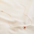 Full Length Shot of Personalised Tiny Enamel Heart Necklace