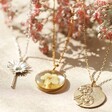 Ladies' Pressed Birth Flower Pendant Necklace in Gold