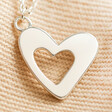 heart outline from Set of 2 Friendship Heart Pendant Necklaces in Silver