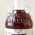 Close Up of 5cl Kraken Rum Bottle