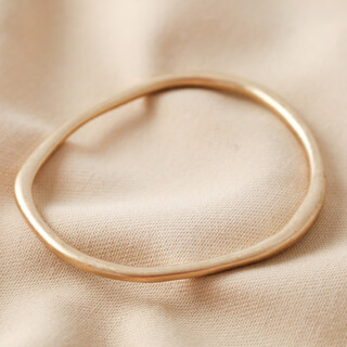 Organic Shape Bangle in Gold