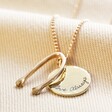 Gold Personalised Short Hug Hands Pendant Necklace