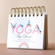 Daily Yoga Poses Flip Chart Standing on Table