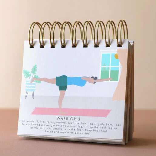 Colourful Guide Page from Daily Yoga Poses Flip Chart