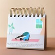 Standing Daily Yoga Poses Flip Chart on Table