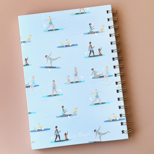 Back Hardcover Of Paddleboarding Notebook