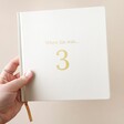 Personalised Age Square Linen Notebook