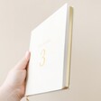 Gold Edges of Personalised Age Square Linen Notebook