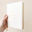 Side of Personalised Square Linen Notebook