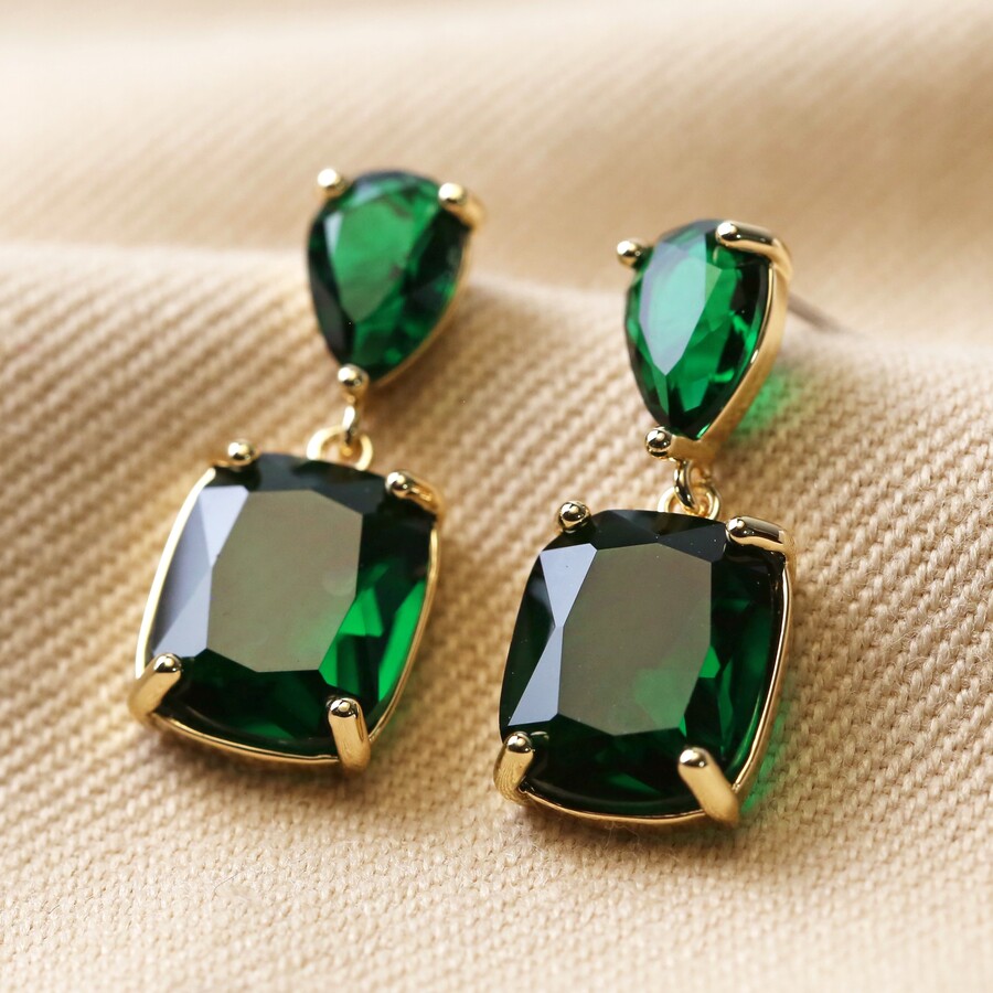 gemstone-drop-earrings-green-big-metal-london-lisa-angel