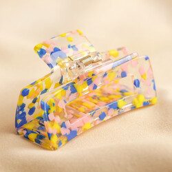 Big Metal London Confetti Resin Bulldog Hair Clip