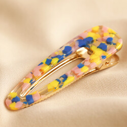 Big Metal London Large Confetti Resin Hair Clip