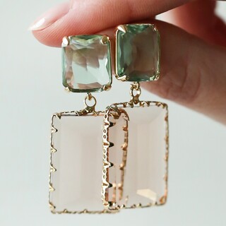 Big Metal London Cosette Statement Gemstone Drop Earrings