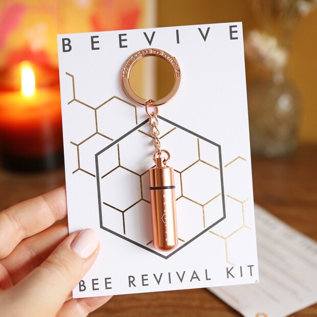 Beevive Bee Revival Kit Keyring in Rose Gold Beevive Bee Revival Kit Keyring in Rose Gold