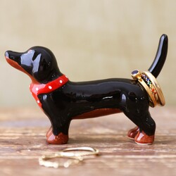 Dougie the Dachshund Ceramic Ring Holder