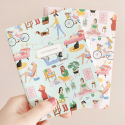 Set of 2 A6 Daydreamer Notebooks