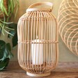 Hanging Rattan Lantern with Candle Holder With Candle