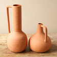 Terracotta Teardrop Vase with Tall Vase