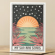 My Sun and Stars Greeting Card on Table