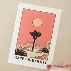 Pink Desert Happy Birthday Card