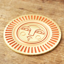 Cai & Jo The Sol Coaster in Peachy Orange