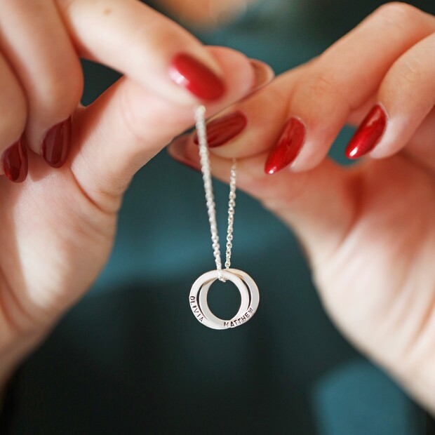 Lafonn Interlocking Circles Necklace | Roth Jewelers