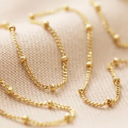 Gold Sterling Silver Satellite Necklace Chain
