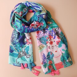 House of Disaster Frida Kahlo Tropical Scarf