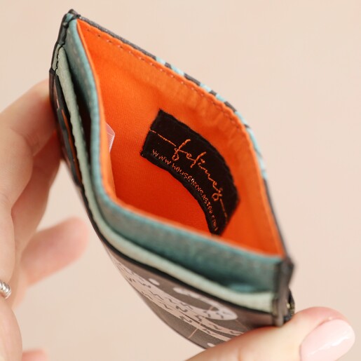 Inside of House of Disaster Feline Card Holder in Black