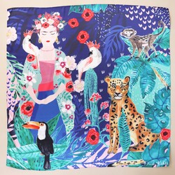 House of Disaster Frida Kahlo Square Tropical Scarf