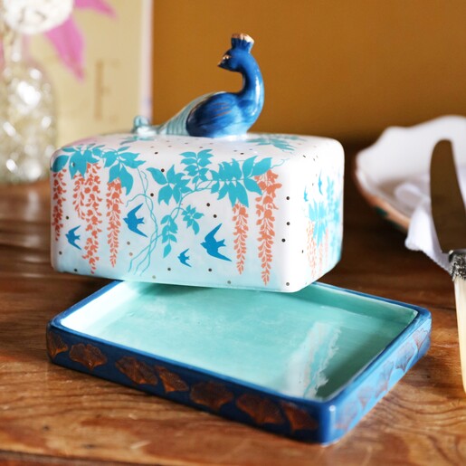 D Vintage Design Decorative Butter Dish Cheese Container with Lid Creative Gift for Housewarming