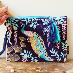 House of Disaster Luxe Peacock Clutch